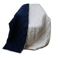 thumbnail image 1 of Super Soft Quilted Navy Navy Blue and Fleece Throw Blanket, 1 of 5