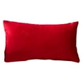 thumbnail image 1 of Super Soft Rectangular Velvet Pillowcase Solid Color Lumbar Pillow Pillowcase Home Textile Necessities H(Clearance), 1 of 2