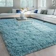thumbnail image 1 of Softlife Super Soft Rug For Living Room Fluffy Rugs For Dorm Room Cute Plush carpet For Bedroom,6'x 9'，Dusty Blue, 1 of 8