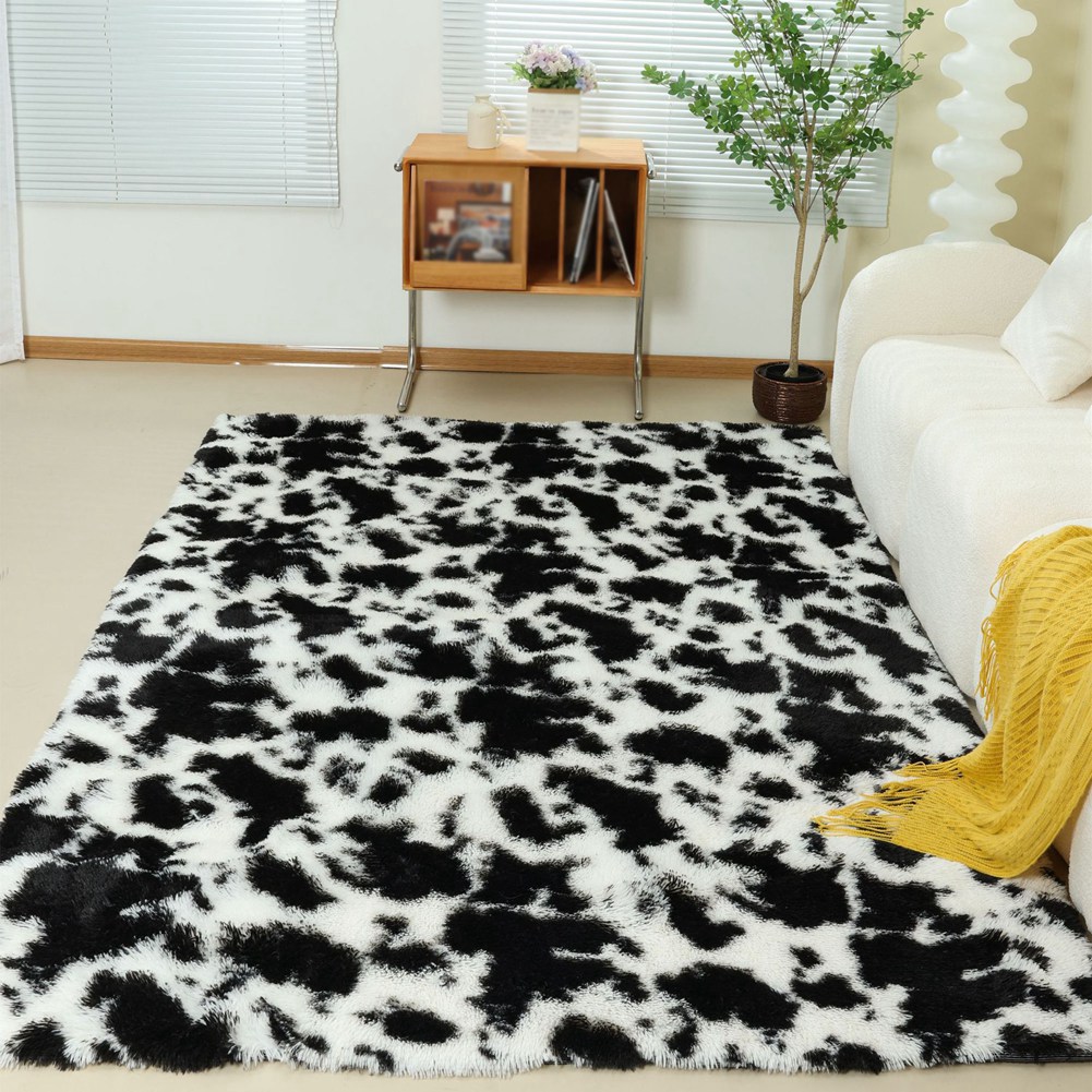 Super Soft Rugs for Bedroom Shaggy Area Rug, 4x6 Feet TieDye Shaggy