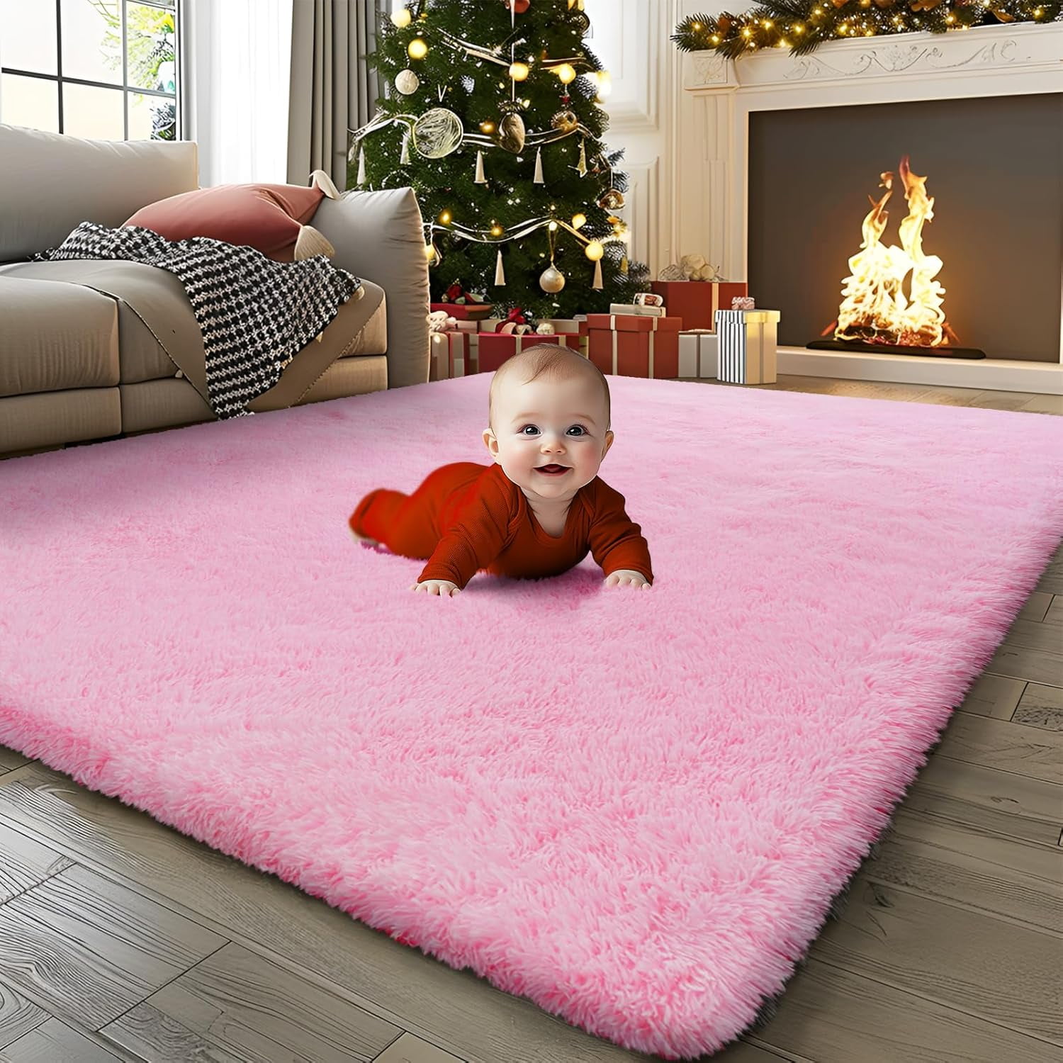 Super Soft Shaggy Area Rugs for Bedroom 4x6 Feet, Shaggy Plush Living ...
