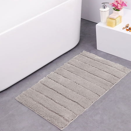 Super Soft Shaggy Bathroom Rugs, Absorbent Thick Non Slip Microfiber Bath Rugs, Quick Dry Machine Washable Bath Mat for Bathroom Floor A7