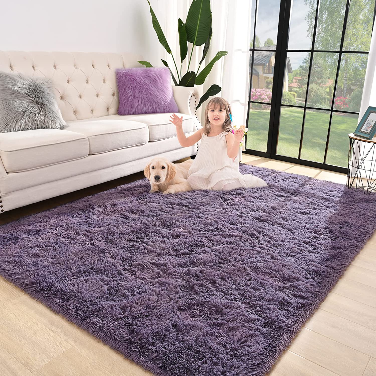 Super Soft Shaggy Rug for Bedroom 8x10 Fluffy Carpet for Living Room