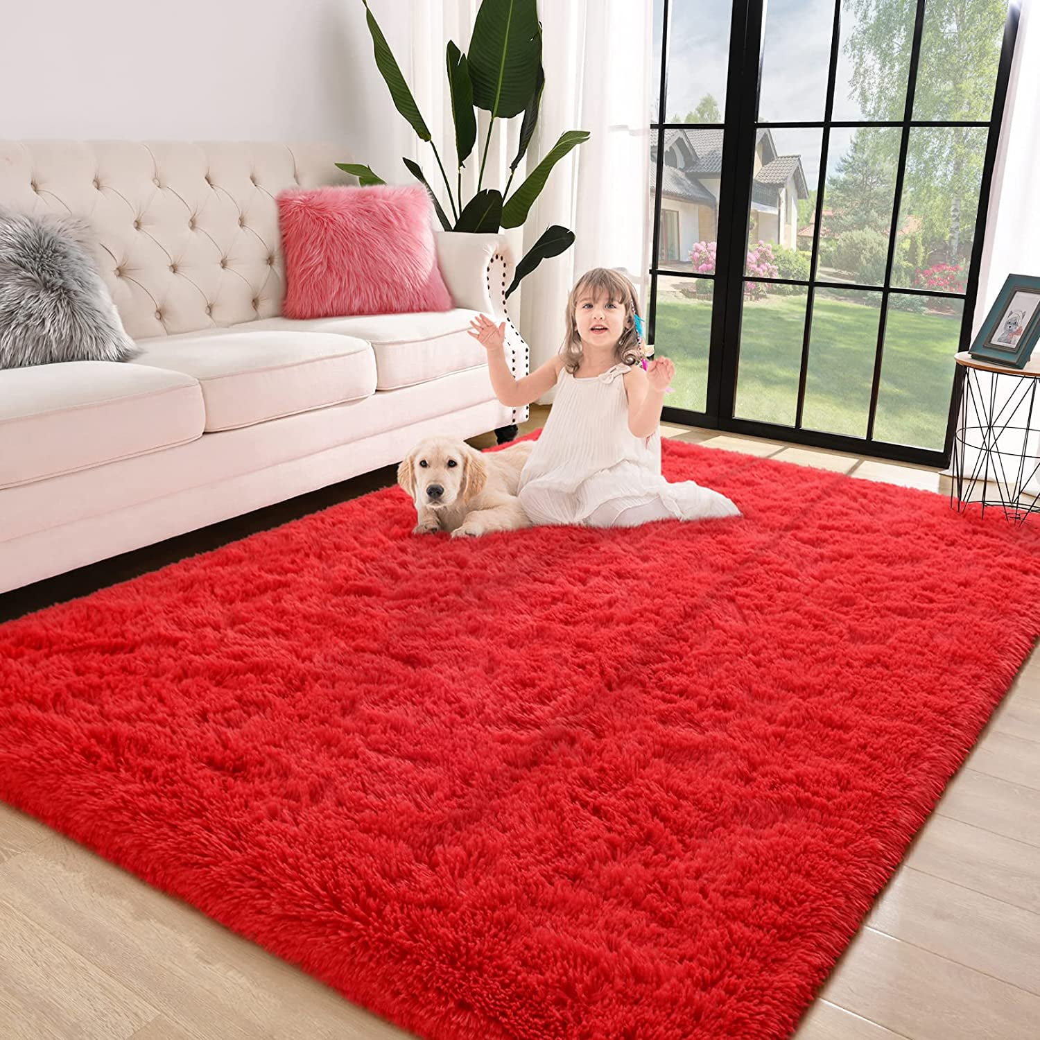 Super Soft Shaggy Rug for Bedroom 8x10 Fluffy Carpet for Living Room Fuzzy Indoor Plush Area Rug