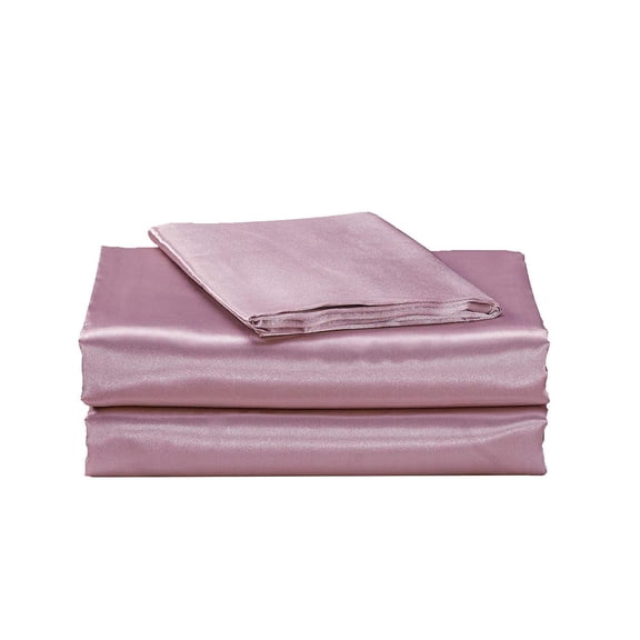 Super Soft & Silky 4PC Satin Sheet Set (Solid/Deep pocket), 14" Deep Pocket