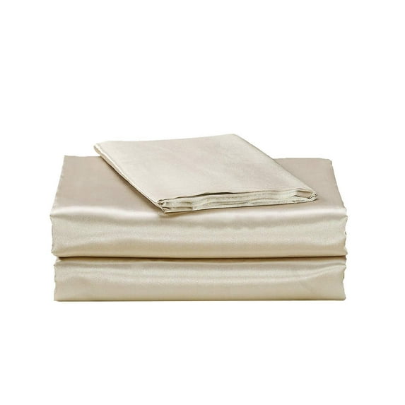 Super Soft & Silky 4PC Satin Sheet Set (Solid/Deep pocket), 14" Deep Pocket