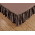 thumbnail image 1 of Super Soft Solid Bed Skirt King Size Luxury Brushed Microfiber 14" Brown Gathered Dust Ruffle, 1 of 3
