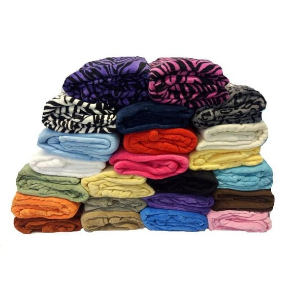 Super Soft Solid Fleece Throw Blanket Bright Yellow - Twin Size