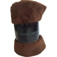 thumbnail image 1 of Super Soft Solid Fleece Traveling, Sofa, Couch and Pets Throw Blankets 50" x 60", Chocolate, 1 of 1