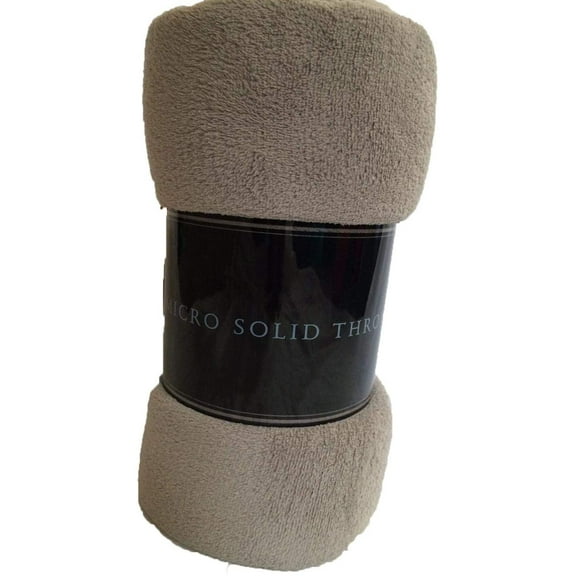 Super Soft Solid Fleece Traveling, Sofa, Couch and Pets Throw Blankets 50" x 60", Silver