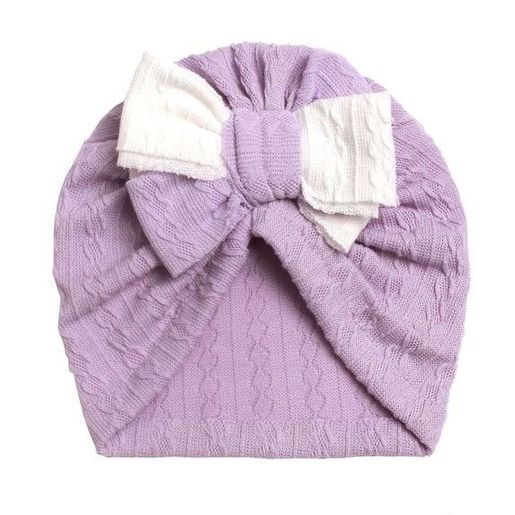 Super Soft Stretchy Girl Turban Hats with Bow Knot Kids Beanies Hats Caps Bonnets Beanies Headwraps for Girls Boys 0-3 Years under $10