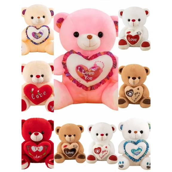 Super Soft Stuffed Bear Plush Toy, Adorable Teddy Bear for Women, Perfect Gift for Birthday Valentine's Day(S)