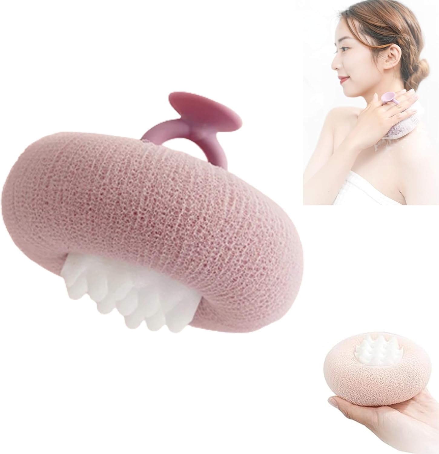 Super Soft Sunflower Suction Cup Bath Ball, 2024 New Upgrade 2in1