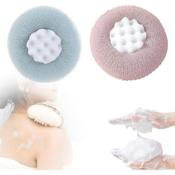 Super Soft Sunflower Suction Cup Bath Ball, 2025 Upgraded 2-in-1 Bath Sponges for Shower Women, Body Wash Infused Sponge, Bath Shower Scrubber Loofah for Women Cleaning Brush (3)