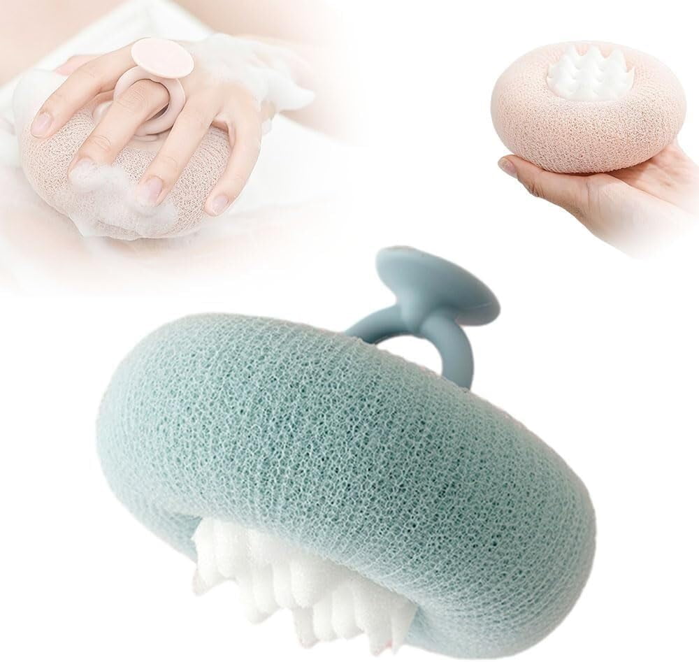 Super Soft Sunflower Suction Cup Bath Ball, Exfoliating Luffa Body ...