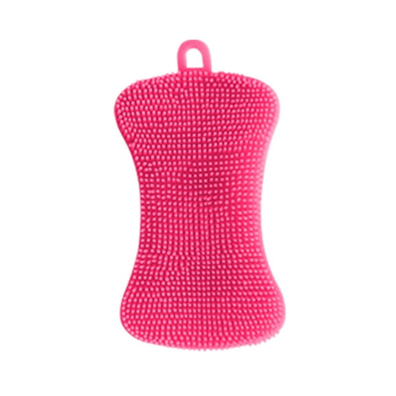 Super Soft Thickened Dishwashing Brush with Scouring Pad, Flexible Kitchen Cleaning Brush for Dishes, Countertops, and Tight Spaces