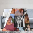 thumbnail image 1 of Super Soft Throw Blanket Gavin Casalegno and Jeremiah Actor Fisher Throw Blanket Fuzzy Blankets Bed Couch Decor for Men Women Adult Nap Bedroom Office Sofa Living Room Bedroom 40x50 in, 1 of 1