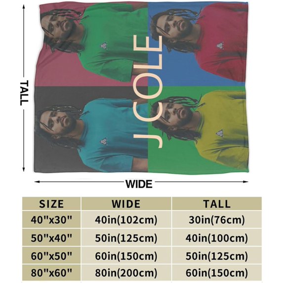 Super Soft Throw Blanket J Music Cole Throw Blanket Fuzzy Blankets Bed Couch Decor for Men Women Adult Nap Bedroom Office Sofa Living Room Bedroom 80x60 in