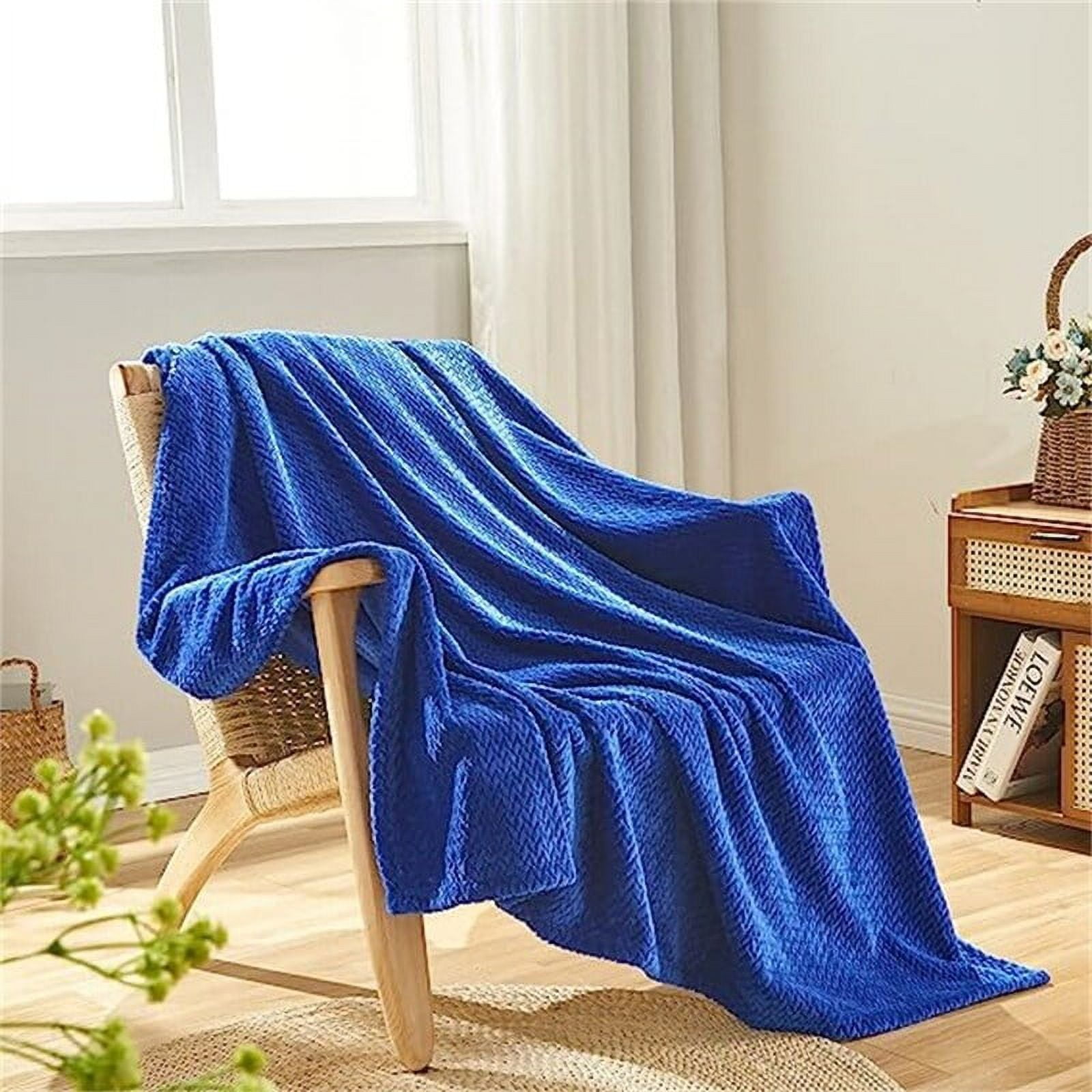 Super Soft Throw Blanket Royal Blue Throw (50" x 60")