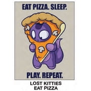 Super Soft Throws - Lost Kitties - Eat Pizza New 45x60 Blanket