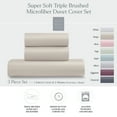 thumbnail image 1 of Microfiber 3-Piece Duvet Cover Set & Microfiber Down-Alternative Comforter Taupe - Twin, 1 of 5