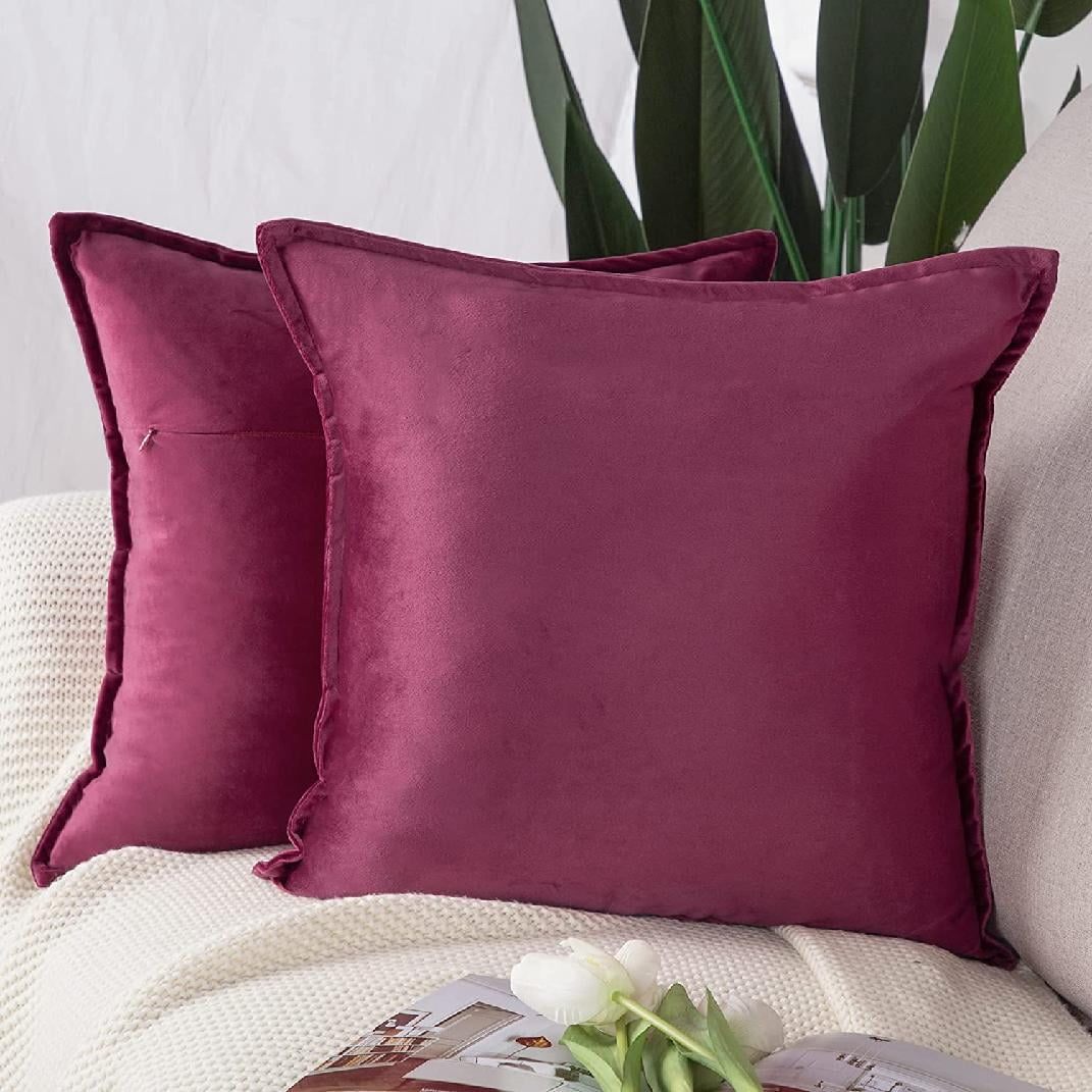 Super Soft Velvet Decorative Throw Pillow Covers Luxury Style Cushion Case European Pillow Shell for Sofa Bedroom Walmart