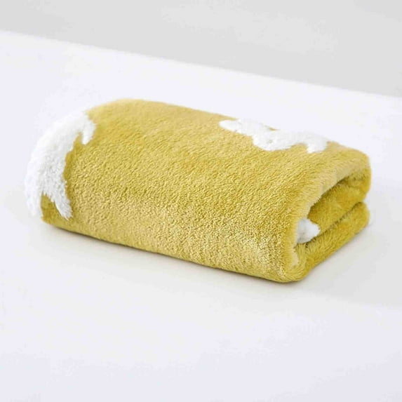 Super Soft Velvet Hand Towel | Quick Drying, Highly Absorbent, Gentle Skin-Friendly Polyester | Jacquard Pattern, Assorted Colors, 75x35cm | Ultra Plush Bathroom Essential