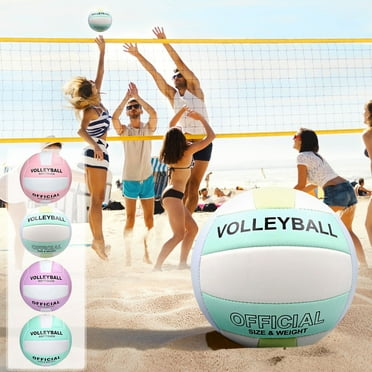 Super Soft Volleyball | Official Size 5 | Beach Volleyball & Indoor Training Ball | Waterproof PVC | Durable Exercise Equipment | Beginner Friendly | 1 Pack | Outdoor & Indoor Use
