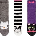 thumbnail image 1 of BambooMN Women's Super Soft Fuzzy Animal Crew Socks with Non-Slip Grips - Assortment 05 - Regular - 3 Pairs, 1 of 8
