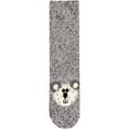 thumbnail image 1 of BambooMN Women's Super Soft Warm Cute Animal Non-Slip Fuzzy Fluffy Crew Winter Home Socks, Grey Bear Extra Large - 1 Pair, 1 of 8