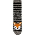 thumbnail image 1 of BambooMN Women's Super Soft Warm Cute Animal Non-Slip Fuzzy Fluffy Crew Winter Home Socks, Stripe Fox - 1 Pair, 1 of 7