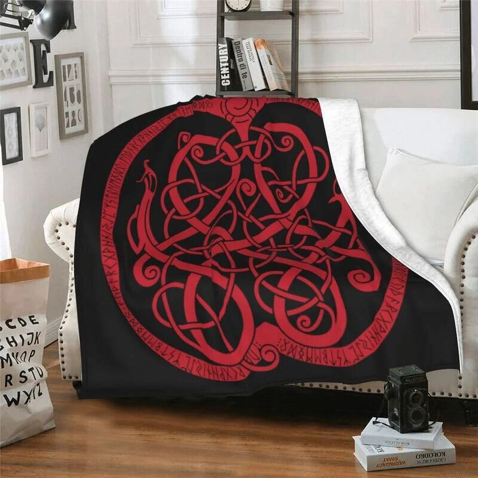 Super Soft Warm Fashion Bedroom Couch Sofa Bed Decor Kids Adults Gifts Dragons Viking Vegvisir
