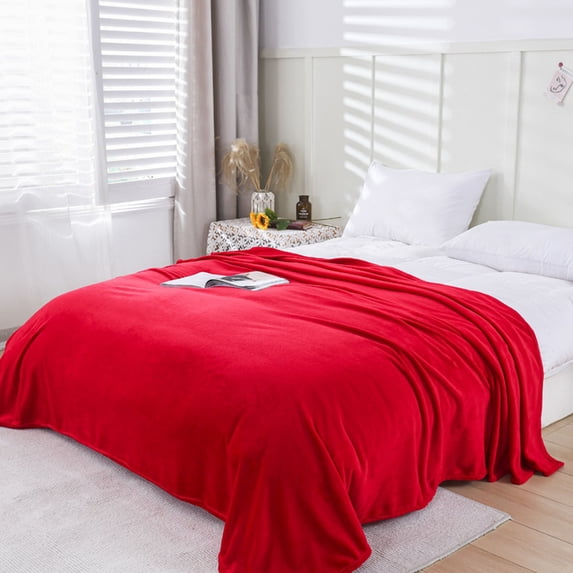 Super Soft Warm Fleece Blanket, Cozy Microfiber Throw, Anti-Static, Lightweight, Washable, Perfect for Sofa Bedding, Cold Nights, Home, Travel F