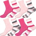 thumbnail image 1 of Super Soft Warm Fun Fuzzy Cozy 05 Stripe Home Socks - Assortment 98 - 8 Pairs, 1 of 7