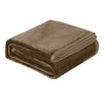 thumbnail image 1 of Super Soft Warm Solid Warm Fleece Blanket Rug Sofa Bedding 70x100cm, 1 of 3