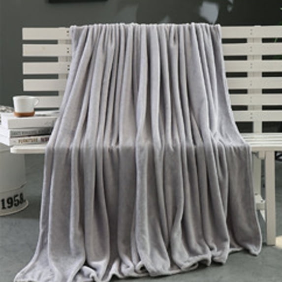 Super Soft Warm Solid Warm Micro Plush Fleece Blanket Throw Rug Sofa Bedding, All-Season Home Decor Gift for Men & Women, 27.56x39.37in