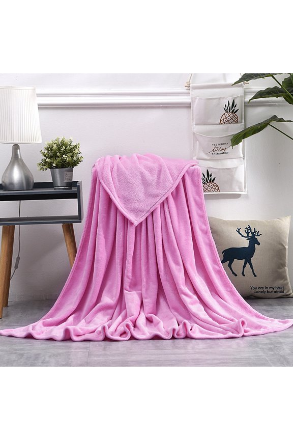 Super Soft Warm Solid Warm Micro Plush Fleece Blanket Throw Rug Sofa Bedding