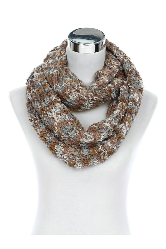Super Soft Winter Multi Color Knit Infinity Loop Circle Scarf