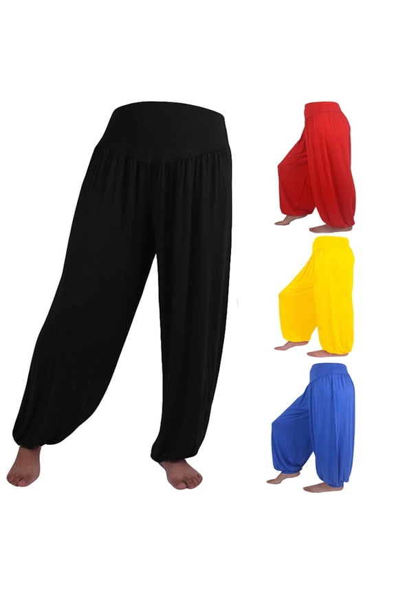 Super Soft Woman Modal Harem Pants Elastic Yoga Pants Dance Pants Sport Pants Hot Pink 2XL