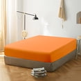 thumbnail image 1 of Super Soft and Durable​​ Microfiber Fitted Sheet, Machine Washable Fitted Bed Sheet with 15 inches Deep Pocket, Full, 54 x 75 inches, Orange, 1 of 7