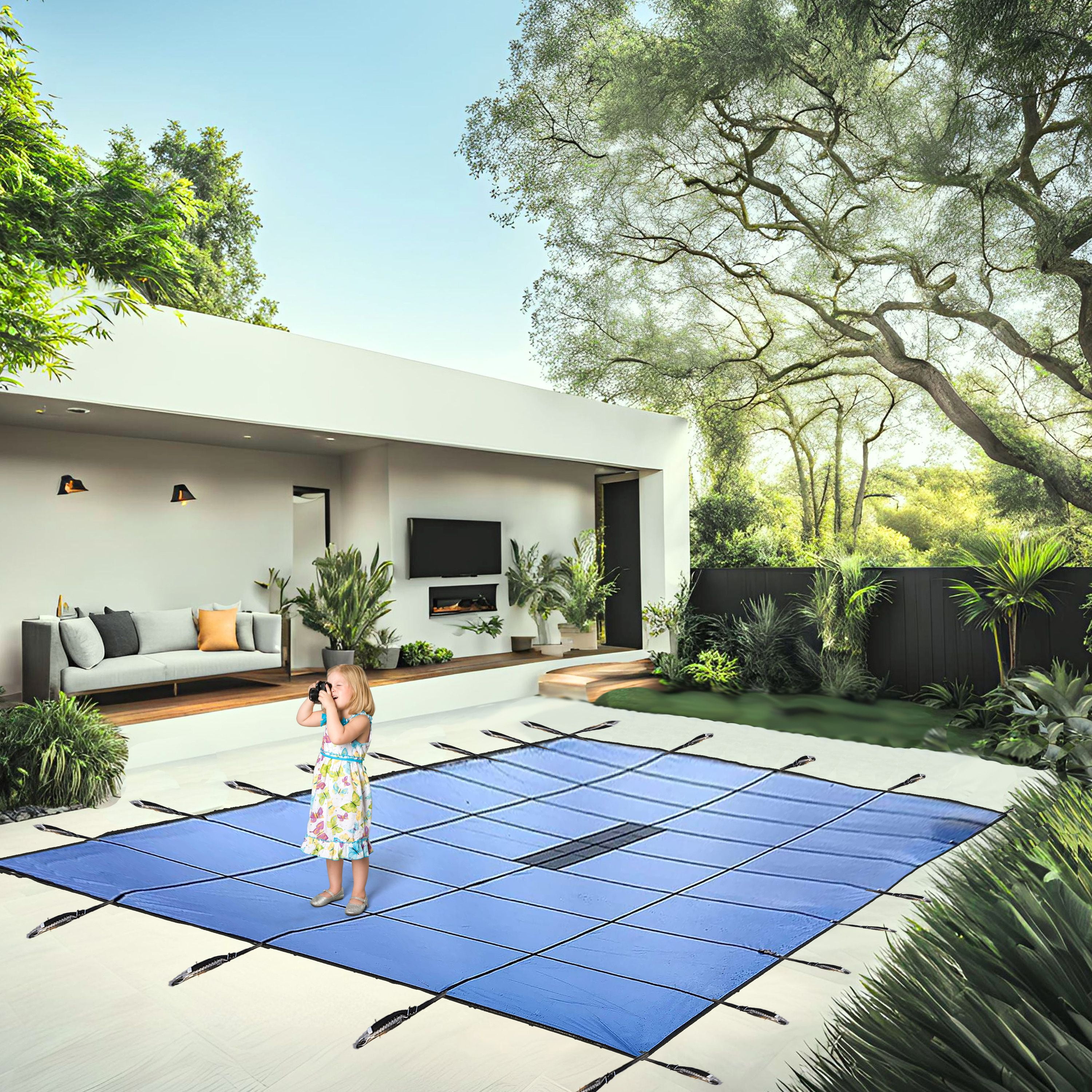 Super Solid Safety Pool Cover for In-Ground Pools 16x32, 5 YR Warranty ...
