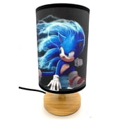 Super Sonic Bedside Night Light Table Lamp Wood Base Room Decoration or Great Gift Ideas