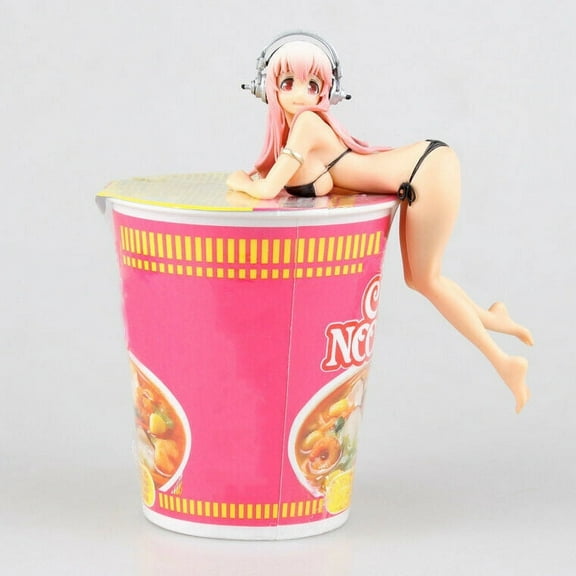 Super Sonico Swimsuit Cup Noodle Stopper Anime Figure