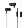 thumbnail image 1 of Super Sound Metal 3.5mm Stereo Earbuds/ Headset Compatible with Blackberry KEY2 LE, Evolve X, Evolve, Key2, Motion, KEYone, DTEK70, Mercury, DTEK60 (Black) - w/ Mic, 1 of 2