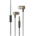 thumbnail image 1 of Super Sound Metal 3.5mm Stereo Earbuds/ Headset for Samsung Galaxy Note 9, Note 8, S9, S9+, S8, J2 Core, A7 (2018) (Gold) - w/ Mic, 1 of 3