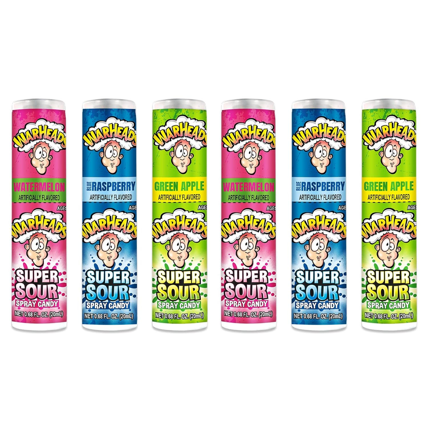 Super Sour Candy Spray Blue Raspberry, Green and Watermelon Flavors 0.
