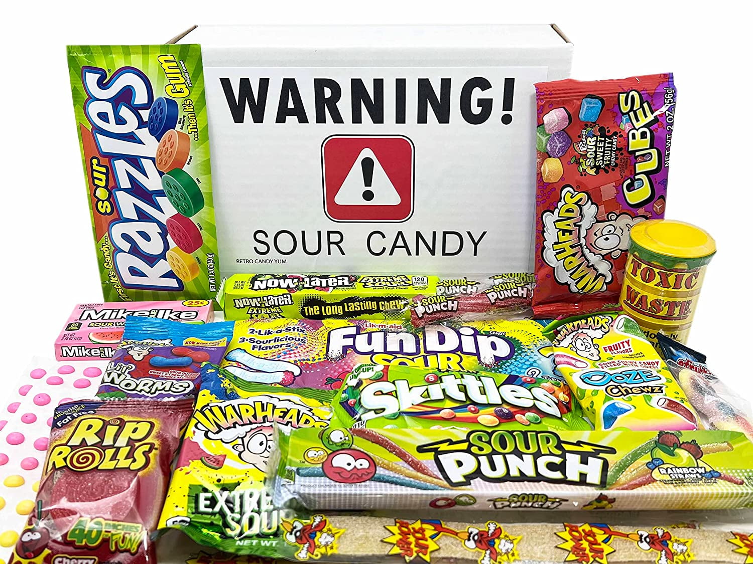 Super Sour Candy Variety Pack - Assorted Sour Candy Box - Sour Candy ...