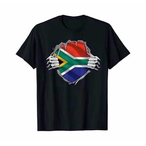 Super South Rican Heritage South Rica Roots Flag Gift T-Shirt