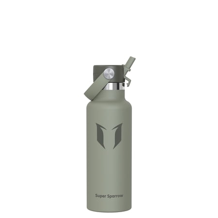 Super Sparrow Kids Insulated Water Bottle -17oz- with Straw Flip Lid for School Gym Outdoor Hiking