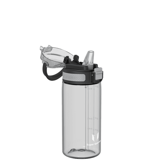 Super Sparrow Water Bottle 17oz BPA-Free Tritan w/ Straw Top and Carrying Handle, For Gym Outdoor
